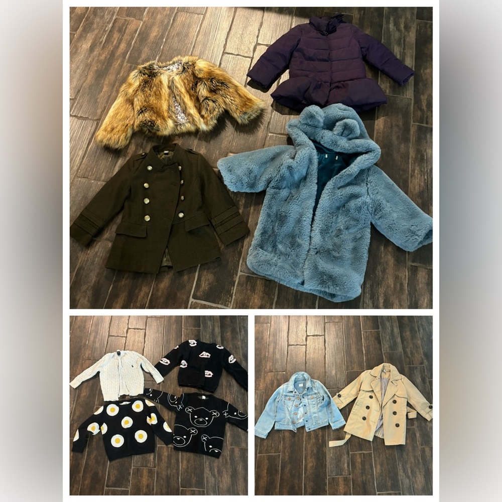 10 kids garments: jackets and sweater tops